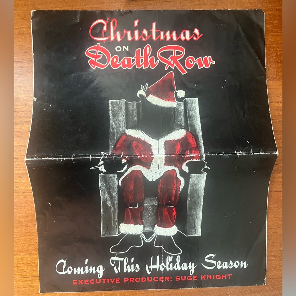 Vintage 1995 Deathrow records Christmas sticker.